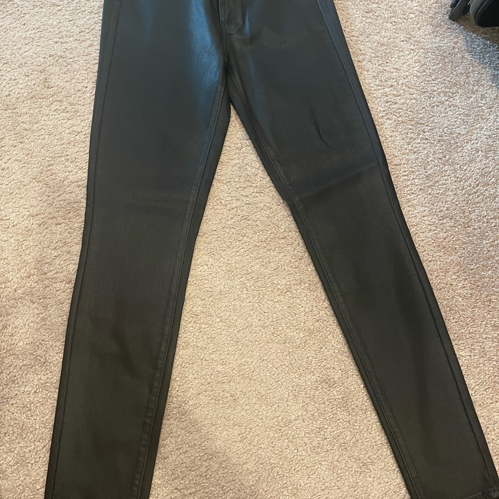Paige Hoxton Ultra Skinny Black Silk Size 27